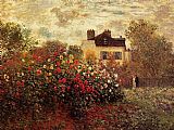Claude Monet Garden At Argenteuil Aka The Dahlias painting